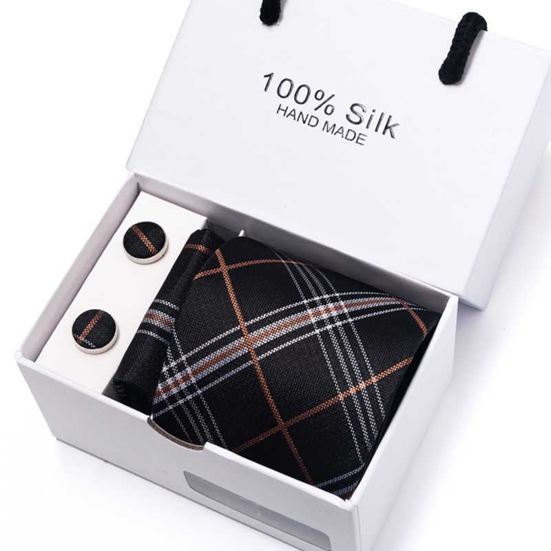 جديد الرجال زهرة البولكا نقطة  - مراجعة Neck Tie Set Box وسعره