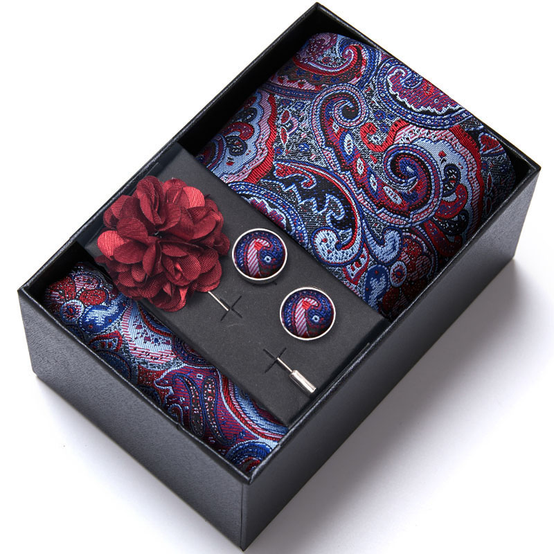 مجموعة إكسسوارات بدلة رجالية،  - مراجعة Neck Tie Set Box وسعره
