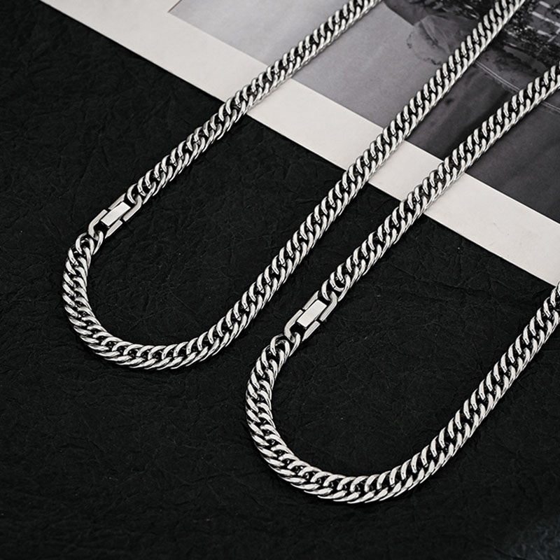 قلادة سلسلة كوبية من الفولاذ ا - مراجعة Men Accessories Neck Chain وسعره