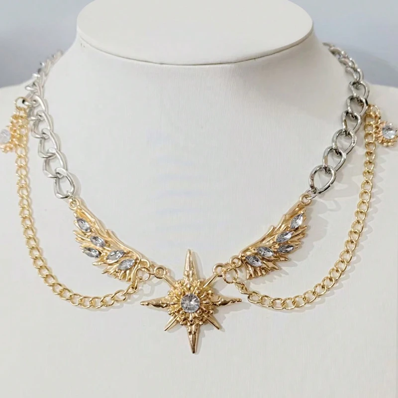 قلادة جوثيك بانك ذهبية اللون ب - مراجعة Men Accessories Neck Chain وسعره
